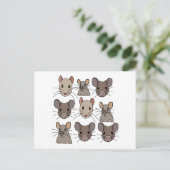 Carte Postale Rat Souris Souris (Debout devant)