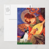 Carte Postale Rat Terrier - Ange au Mandolin (Devant / Derrière)