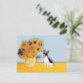 Carte Postale Rat Terrier - Tournesols (Debout devant)