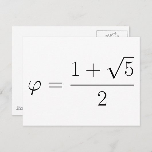 Carte Postale Ratio d'or (Devant / Derrière)