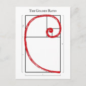 Carte Postale Ratio d'or - Spirale Fibonacci (Devant)