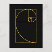 Carte Postale Ratio d'or Spirale Sacrée Fibonacci (Devant)