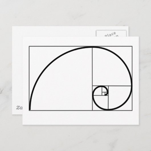 Carte Postale Ratio Fibonacci (Devant / Derrière)