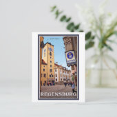 Carte Postale Ratisbonne - Altes Rathaus (Debout devant)