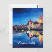 Carte Postale Ratisbonne, Bavière à Dawn (Devant / Derrière)