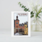 Carte Postale Ratisbonne - Pont de pierre (Debout devant)