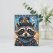 Carte Postale Raton laveur Steampunk (Debout devant)