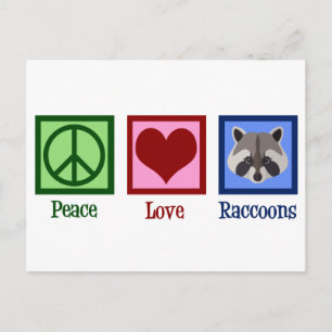 Carte Postale Ratons Peace Love