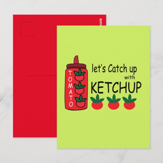 Carte Postale Rattrapons-nous avec du ketchup (Devant / Derrière)