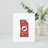 Carte Postale Rattrapons-nous Salutation Lets Ketchup (Debout devant)
