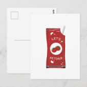 Carte Postale Rattrapons-nous Salutation Lets Ketchup (Devant / Derrière)