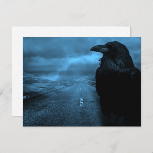 Carte Postale Raven on Road (Devant / Derrière)
