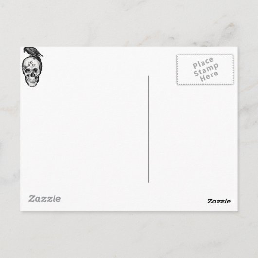 Carte postale Raven Poe (Dos)