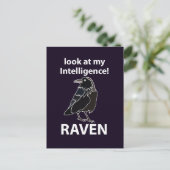 Carte Postale Raven Regarde Mon Corbeau D'Intelligence (Debout devant)