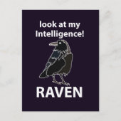 Carte Postale Raven Regarde Mon Corbeau D'Intelligence (Devant)