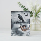 Carte Postale Raven regarde sur la personne endormie (Debout devant)