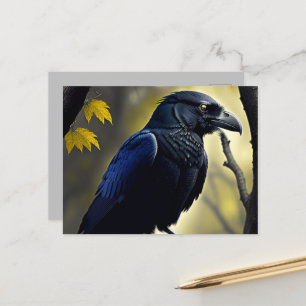 Carte Postale Raven rustique - Natures Guardian