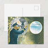 Carte Postale Ravilif - Officier à la recherche d'un periscope (Devant / Derrière)