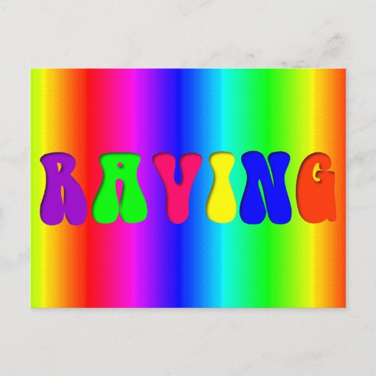 Carte Postale RAVING Arc-en-ciel (Devant)