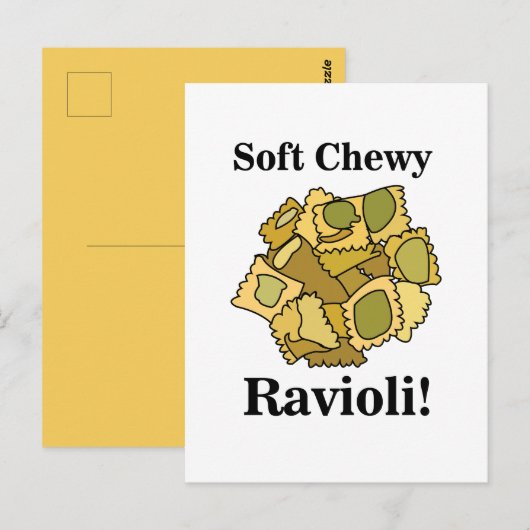 Carte Postale Ravioli Pasta (Devant / Derrière)