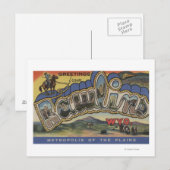 Carte Postale Rawlins, Wyoming - Scènes de grandes lettres (Devant / Derrière)