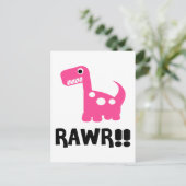 Carte Postale Rawr Dino Rose (Debout devant)