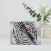 Carte postale Ray-o-gram avec étoile rose (Debout devant)