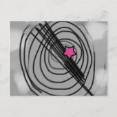 Carte postale Ray-o-gram avec étoile rose (Devant)