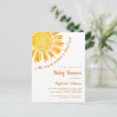 Carte postale Ray of Sunshine Baby shower Invitati (Debout devant)
