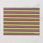 Carte postale rayée | Colorée | Moderne | Audacieu (Dos)