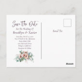 Carte Postale Rayon De Pavot Enregistrer La Date (Dos)