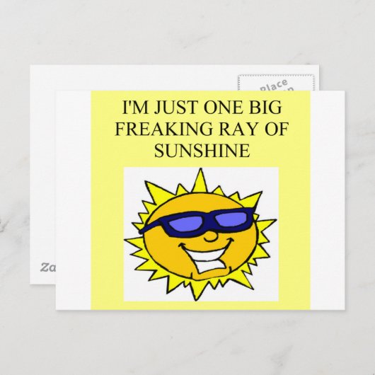 Carte Postale rayon de soleil effrayant (Devant / Derrière)