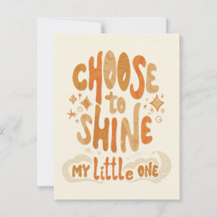 Carte Postale Rayonner de Positivité : Choisissez de Briller par