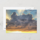 Carte Postale Rayons de coucher du soleil de lumière par les (Devant / Derrière)