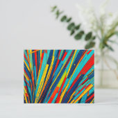 Carte Postale Rayons de couleur abstraits dynamiques (Debout devant)