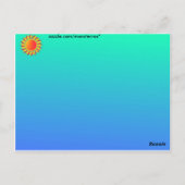 Carte Postale Rayons de soleil (Dos)