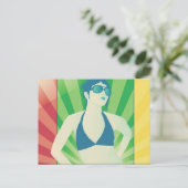 Carte Postale rayons vectoriels (Debout devant)