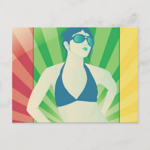 Carte Postale rayons vectoriels