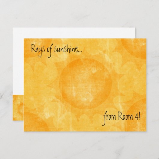 Carte Postale Rays of sunshine (Thank You) (Devant / Derrière)