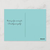 Carte Postale Rayure de turquoise Paisley Eléphant Merci (Dos)