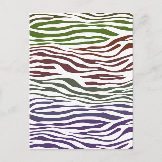 Carte Postale Rayure de zèbre Abstrait Coloré (Devant)
