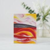 Carte Postale Rayure rouge, jaune et noir | Georgia O'Keeffe | (Debout devant)