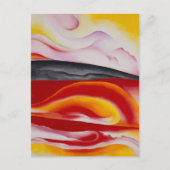 Carte Postale Rayure rouge, jaune et noir | Georgia O'Keeffe | (Devant)