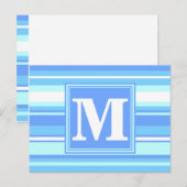 Carte Postale Rayures bleu ciel Monogram (Devant / Derrière)
