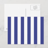 Carte Postale Rayures bleues et blanches (Devant / Derrière)