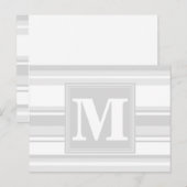 Carte Postale Rayures gris clair Monogram (Devant / Derrière)
