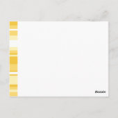 Carte Postale Rayures jaunes monogramme (Dos)