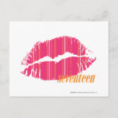 Carte Postale Rayures minces magenta (Devant)