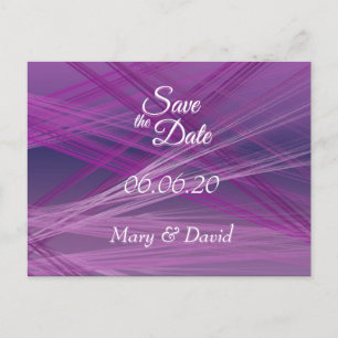 Carte Postale Rayures pourpres de mariage