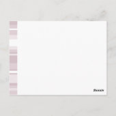 Carte Postale Rayures rose quartz monogramme (Dos)